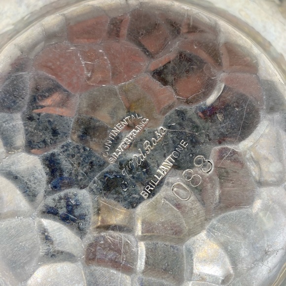 Vintage Wild Rose Continental Silver Co. Metal 8" Basket #1088 - Picture 8 of 9